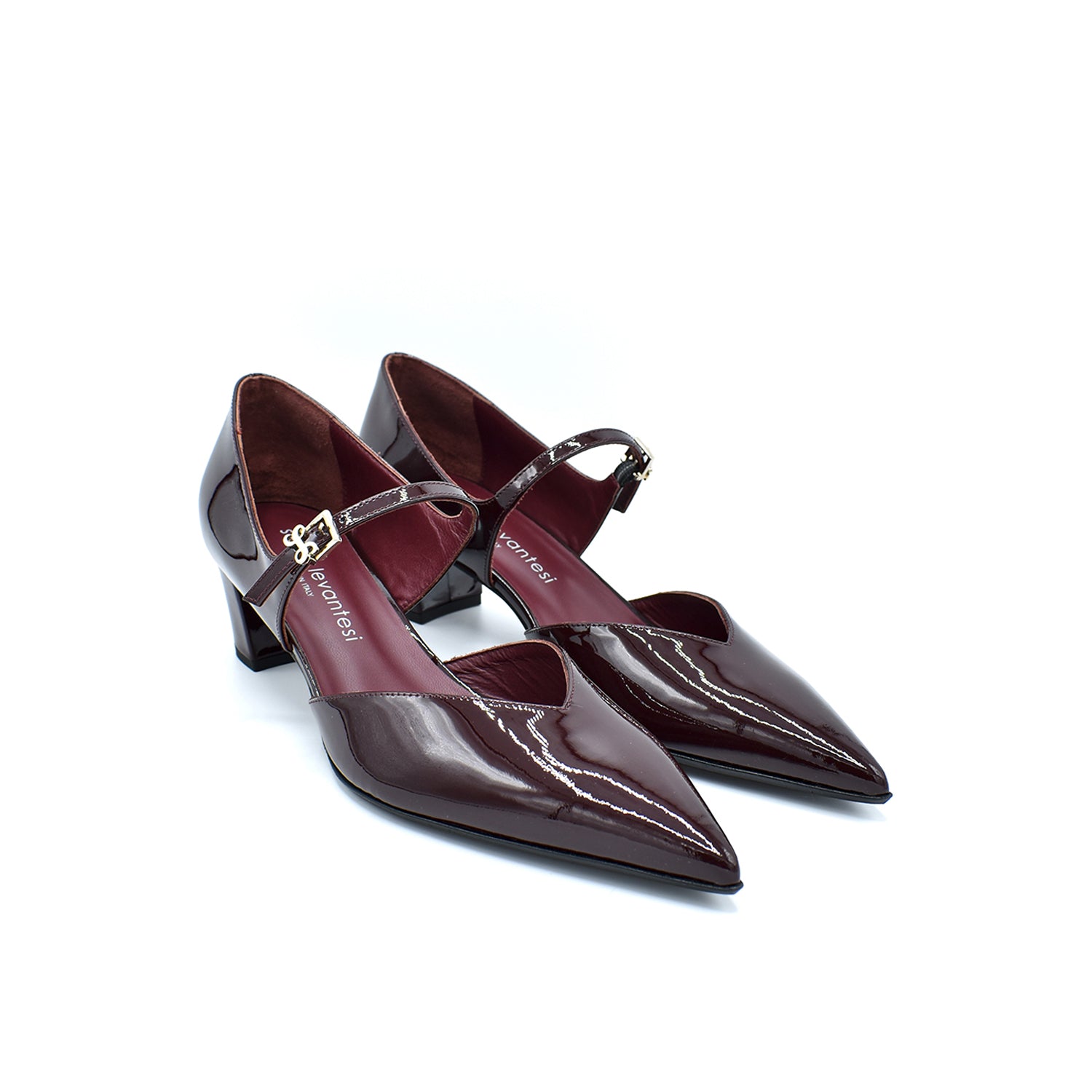 Sergio Levantesi Cedra56 Bordeaux Patent Décolleté
