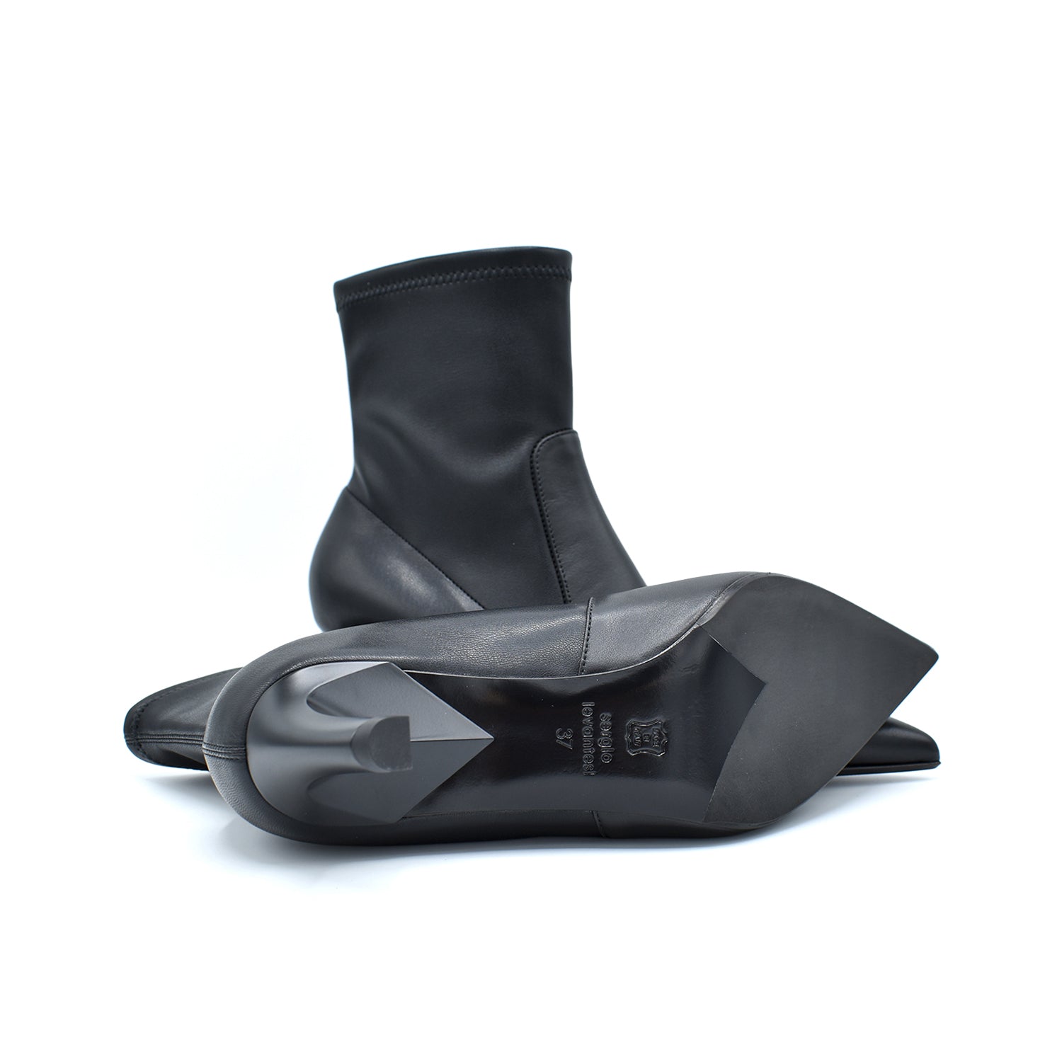 Sergio Levantesi Elen56 Black Calf Leather Ankle Boot