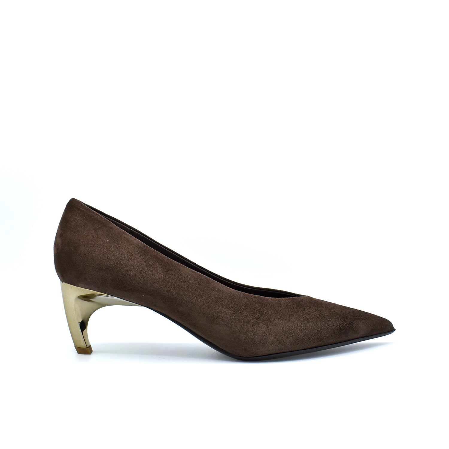 Sergio Levantesi Eloisa56 Dark Brown Suede Décolleté