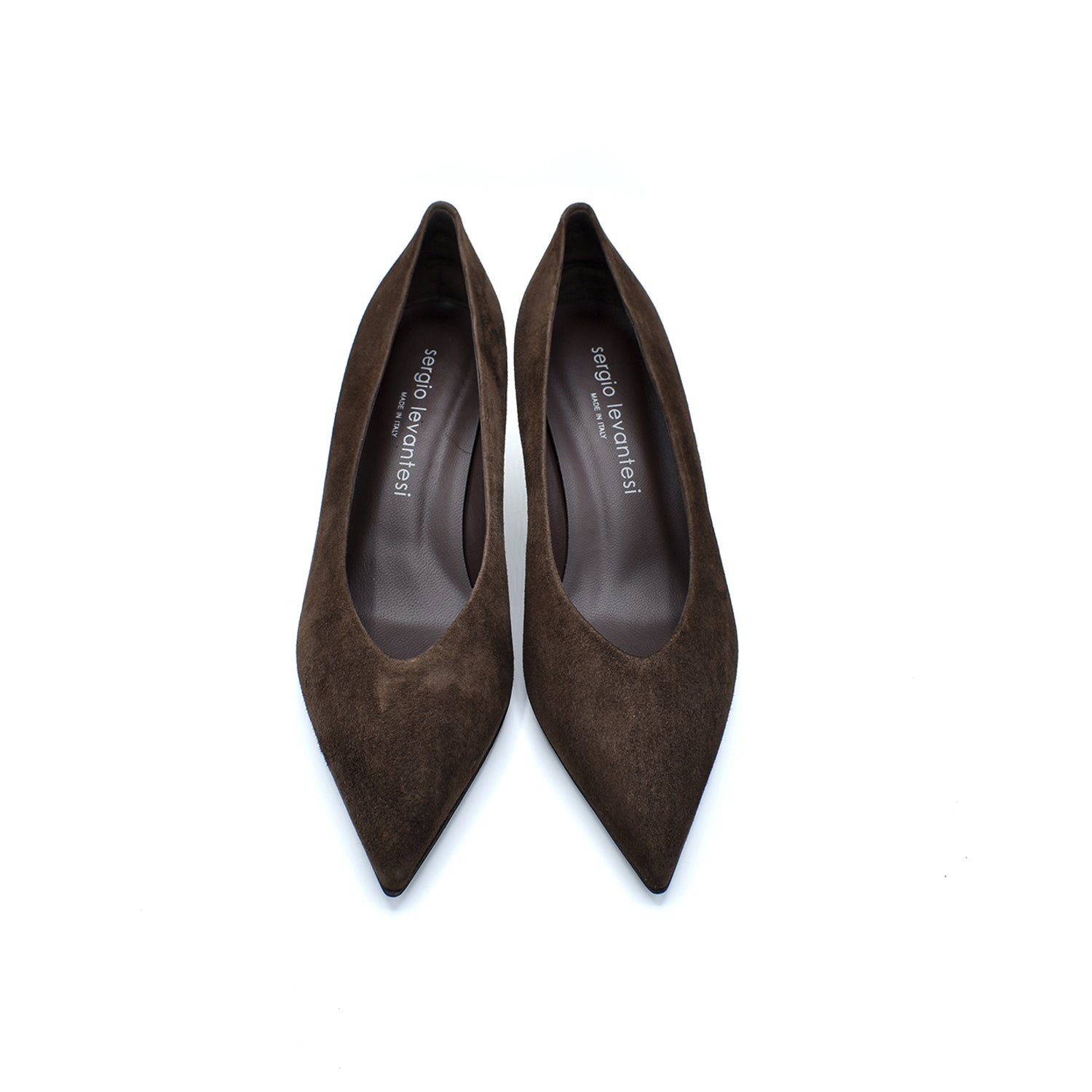 Sergio Levantesi Eloisa56 Dark Brown Suede Décolleté
