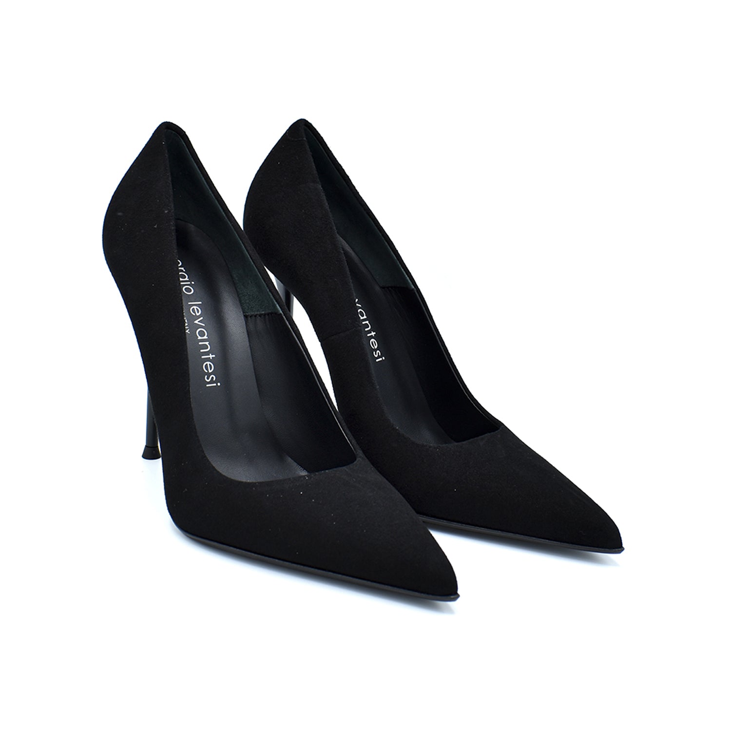 Sergio Levantesi Ley56 Black Suede Décolleté