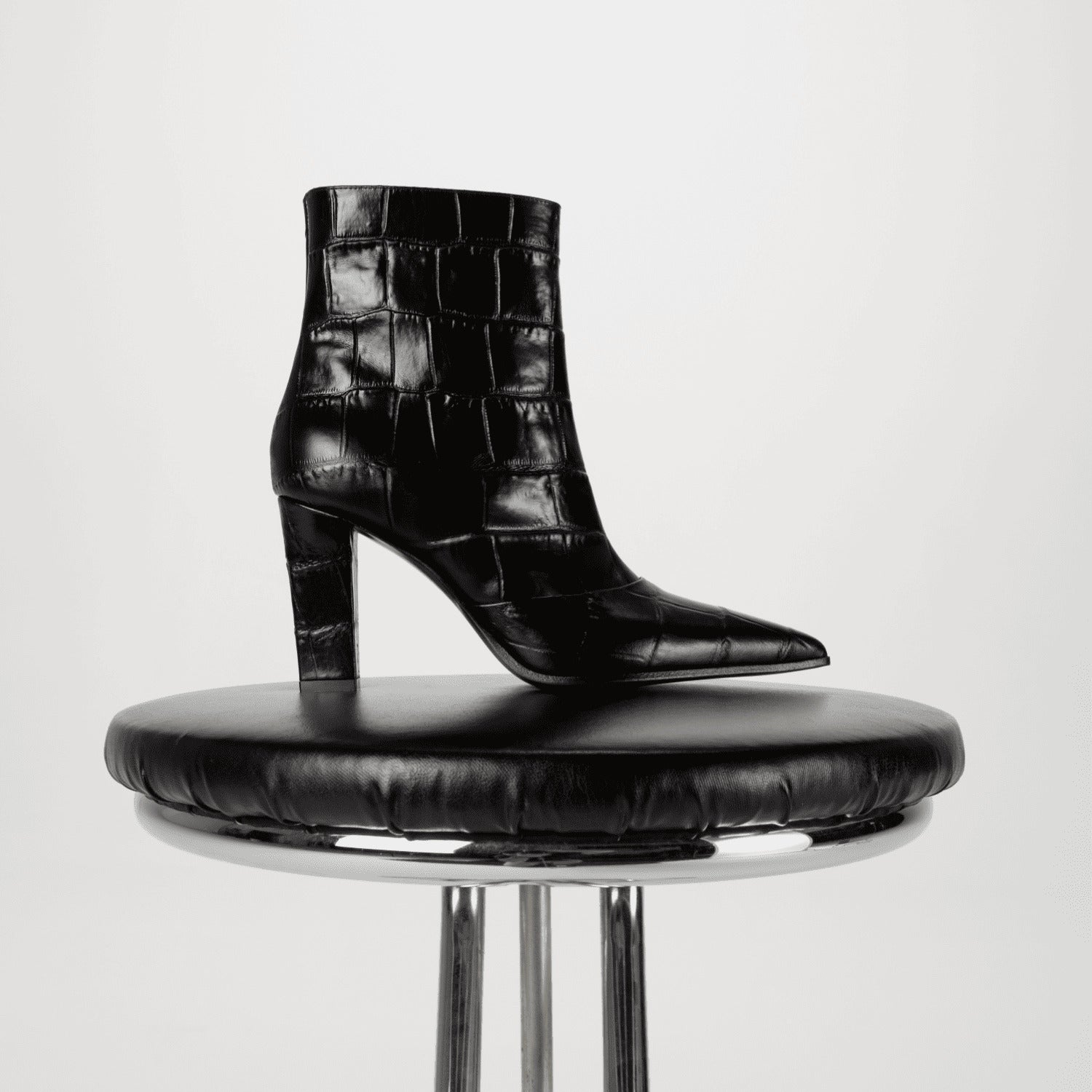 Sergio Levantesi Doma56 Black Cocco Ankle Boot