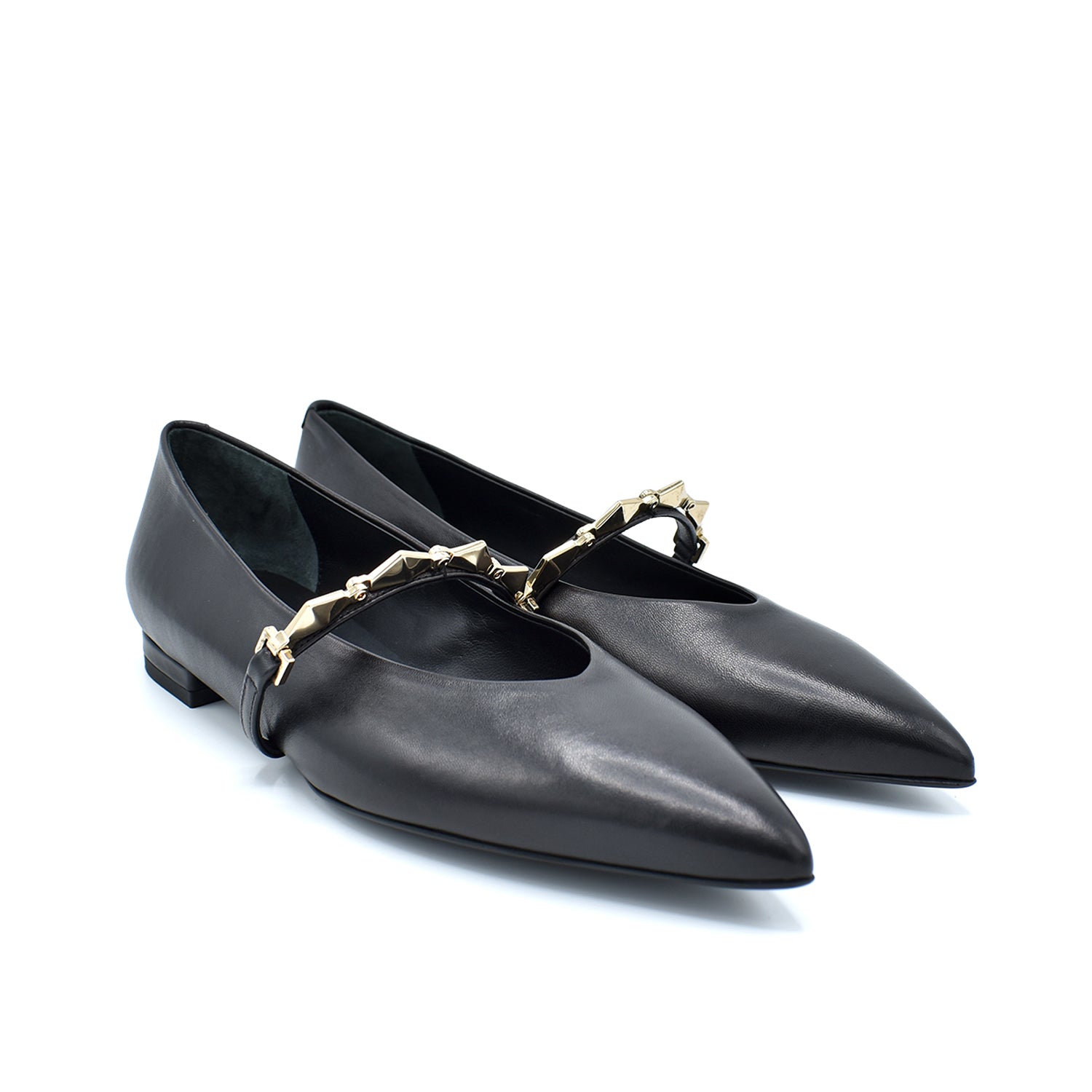 Sergio Levantesi Virna56 Black Nappa Ballerina