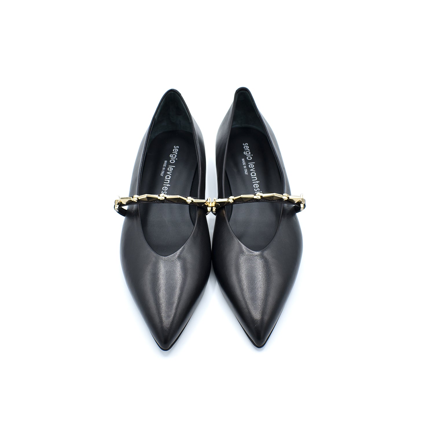 Sergio Levantesi Virna56 Black Nappa Ballerina